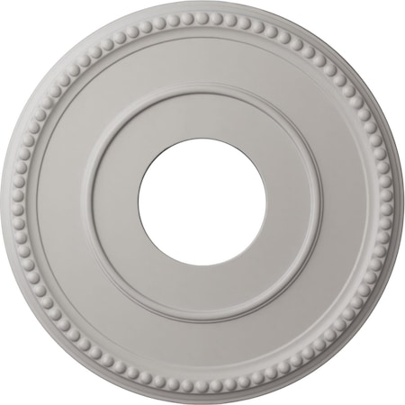Ekena Millwork Bradford Ceiling Medallion (Canopies up to 6 5/8"), 12 1/2"OD x 3 7/8"ID x 3/4"P, Ultra Pure White CM12BRUWF